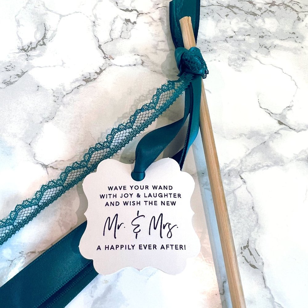 Teal wedding wands (set of 92)